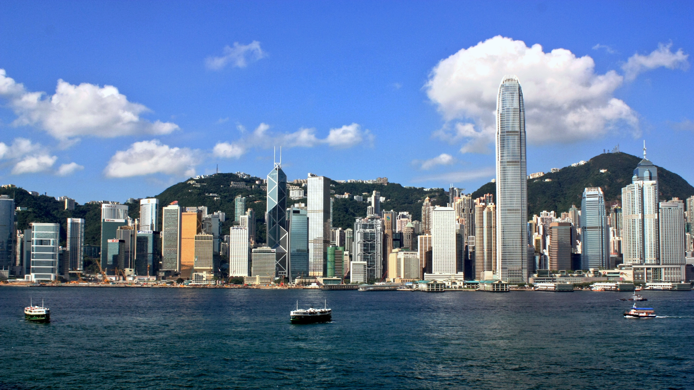 Hong Kong Central business district skyline